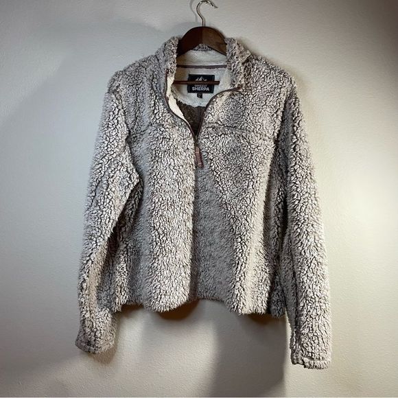 Grizzly Sherpa Women’s The Original Frosty Tipped Pullover Jacket Size Large - Picture 1 of 6